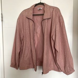 Beautiful Vintage Dusty Rose Bomber Jacket - $25